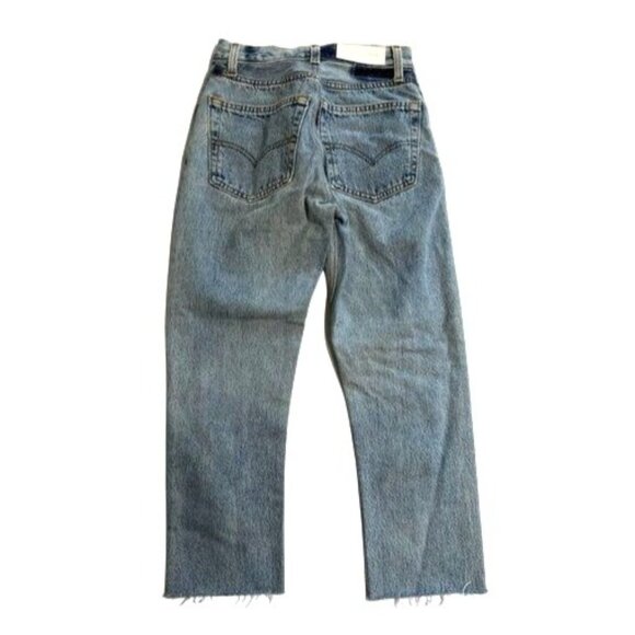 RE/DONE x Levi's High Rise Ankle Cropped Jeans in Blue - Picture 2 of 4
